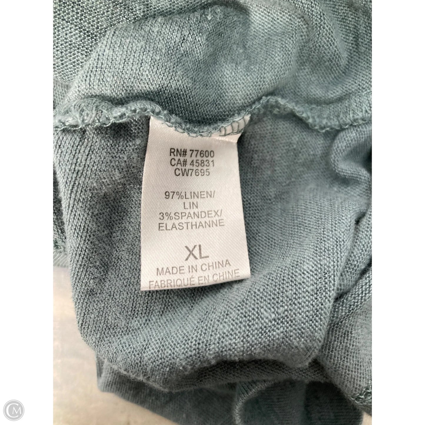 Top Short Sleeve Basic By Anthropologie In Green, Size: Xl