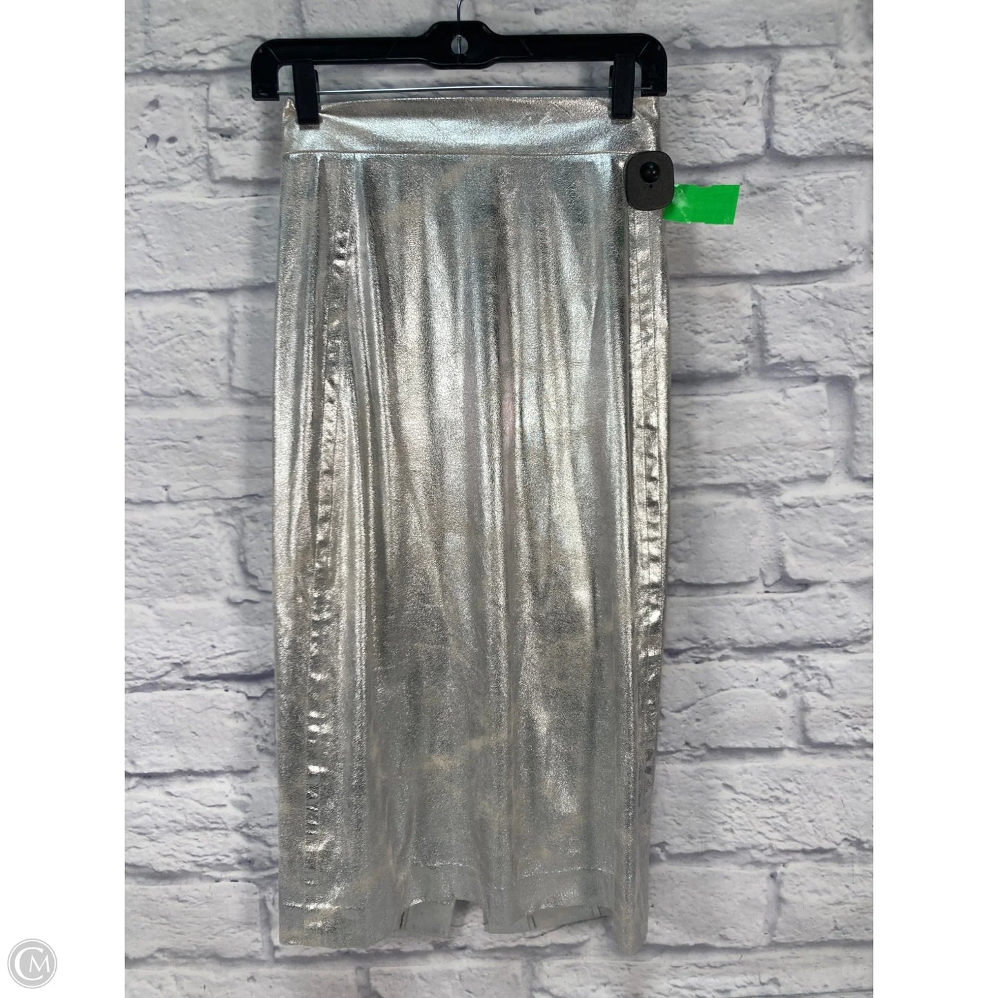 Skirt Midi By Donna Karan In Silver, Size: 4