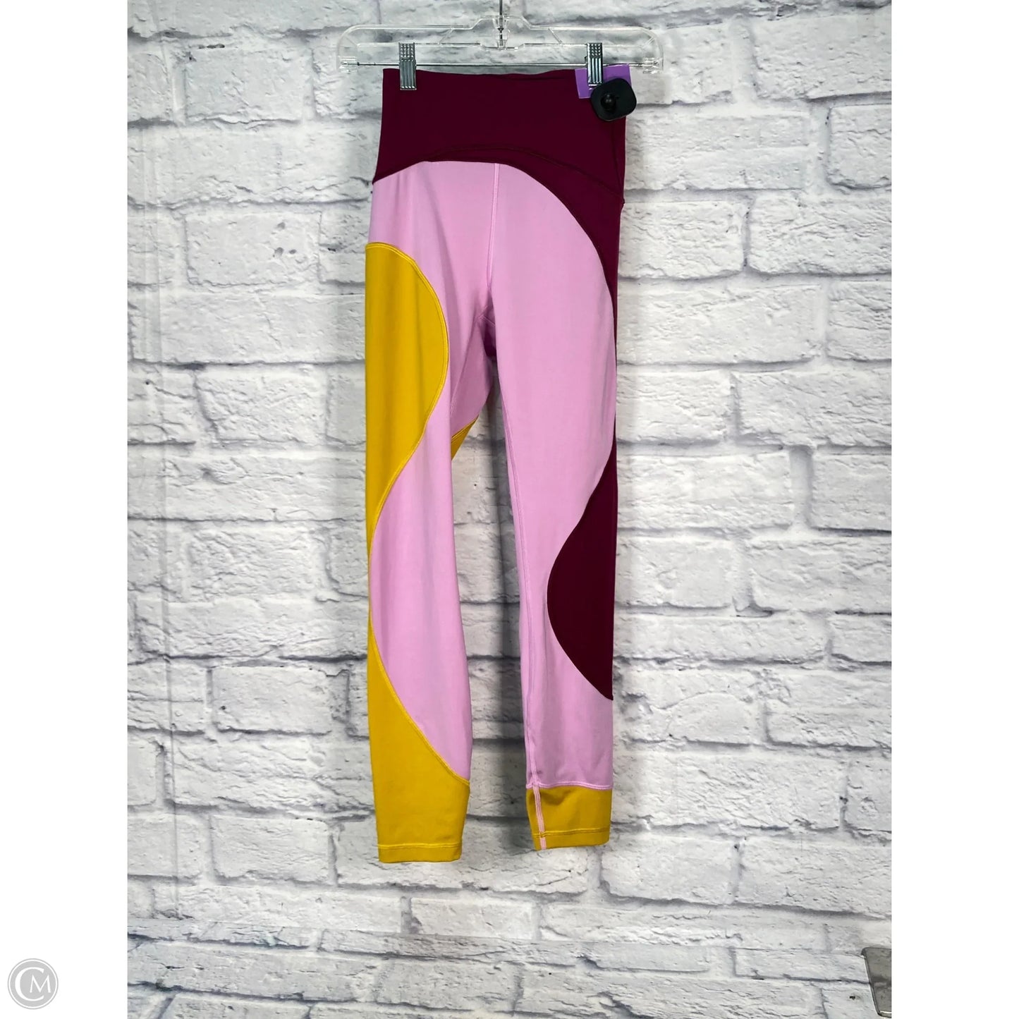 Athletic Leggings By Lululemon In Purple & Yellow, Size: 4