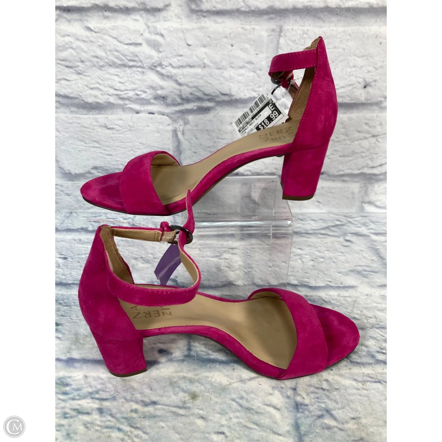 Sandals Heels Block By Naturalizer In Pink, Size: 6.5