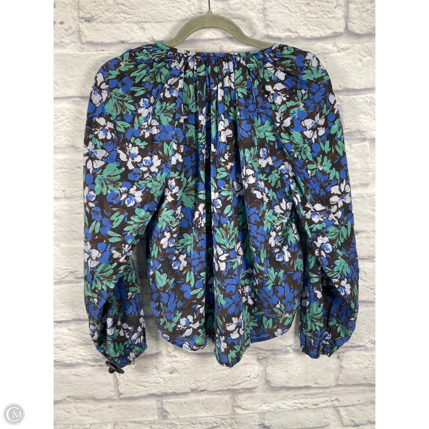 Top Long Sleeve By Rails In Blue & Green, Size: S