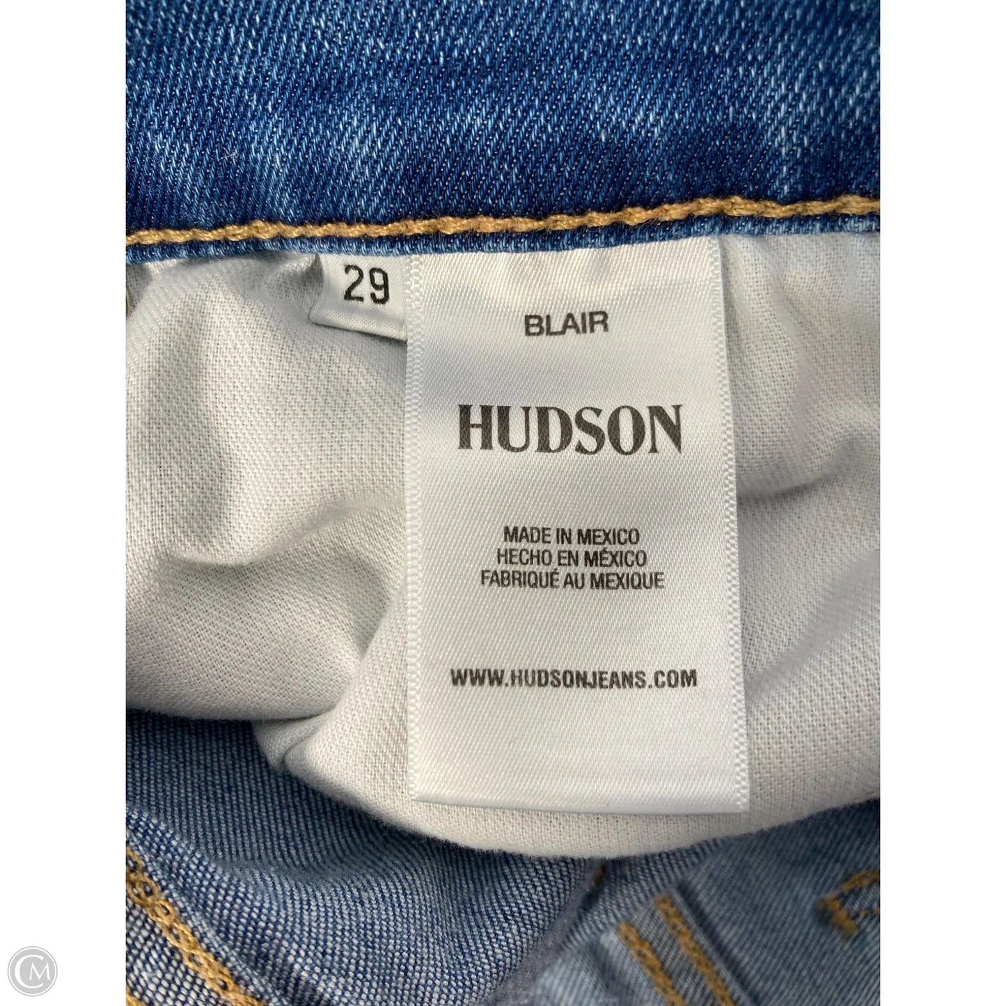 Jeans Boot Cut By Hudson In Blue Denim, Size: 8