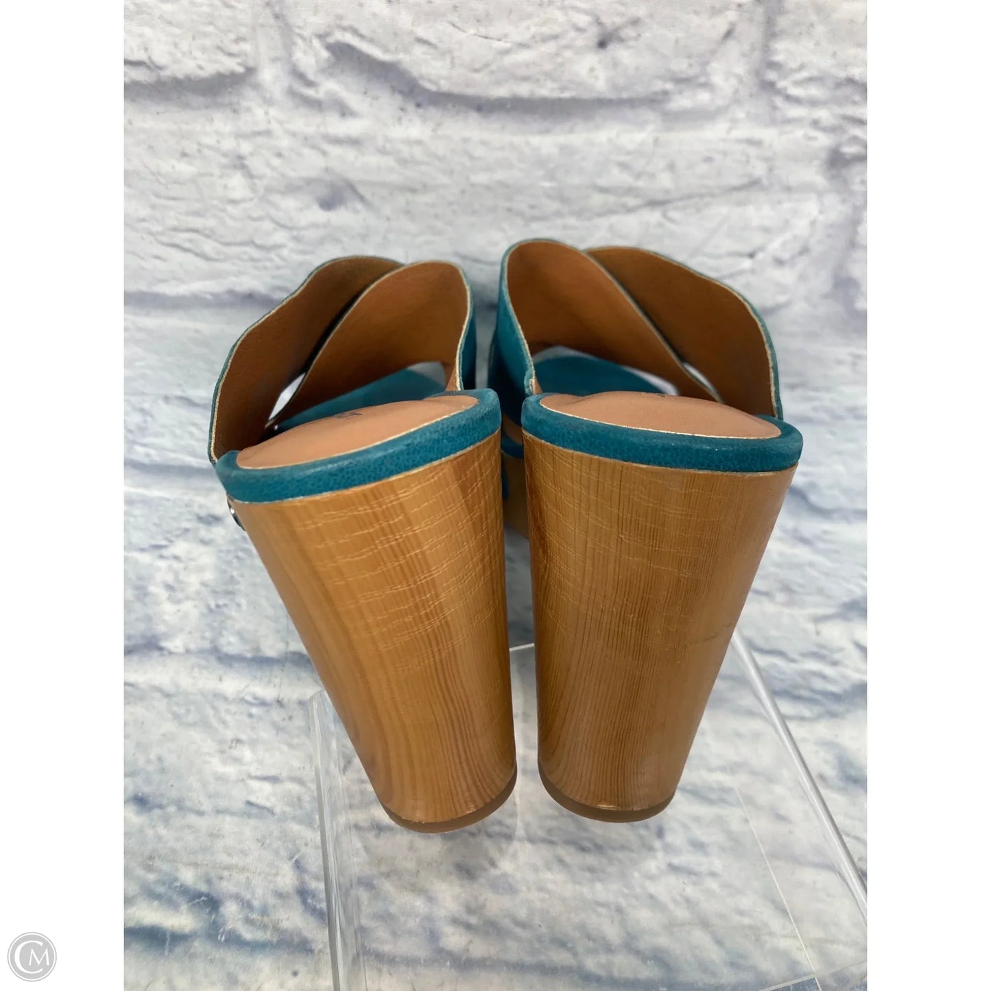 Sandals Heels Block By Lucky Brand In Blue, Size: 10