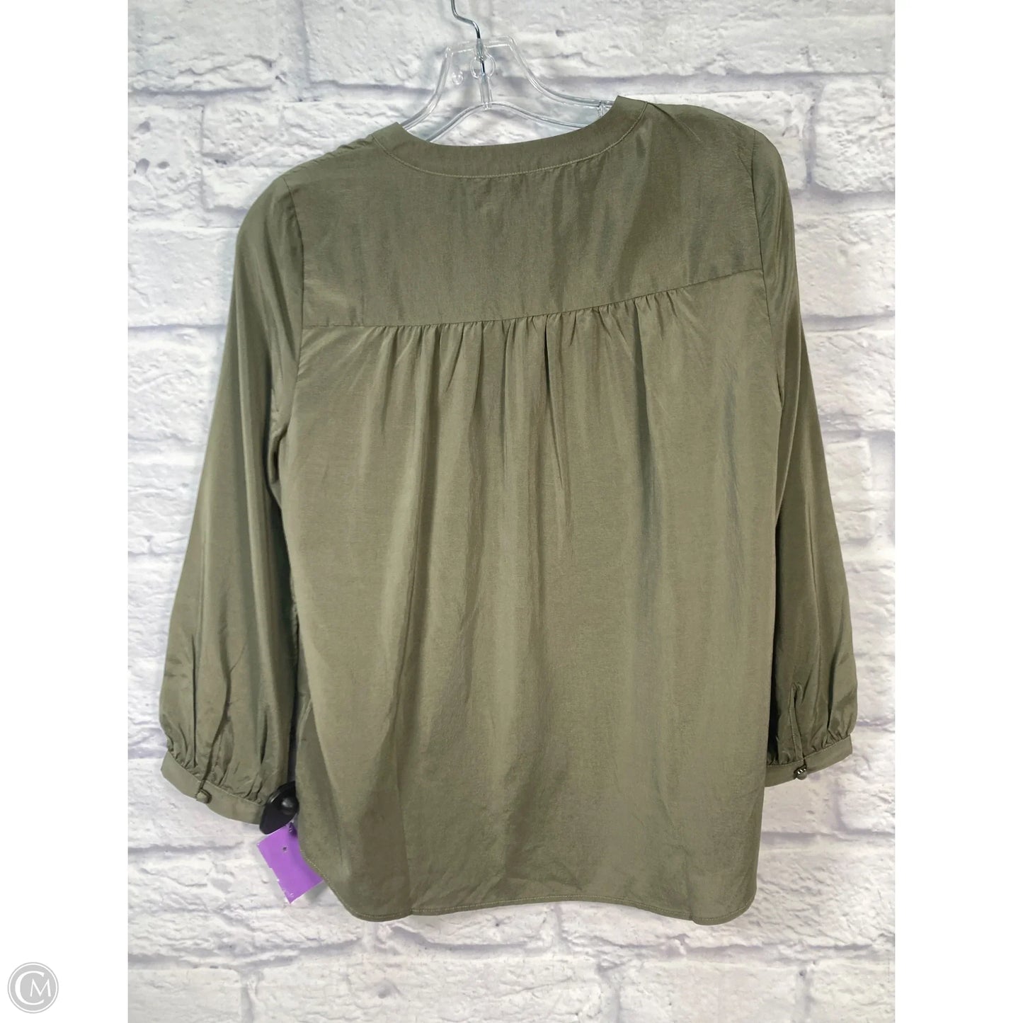 Blouse Long Sleeve By Vineyard Vines In Green, Size: S