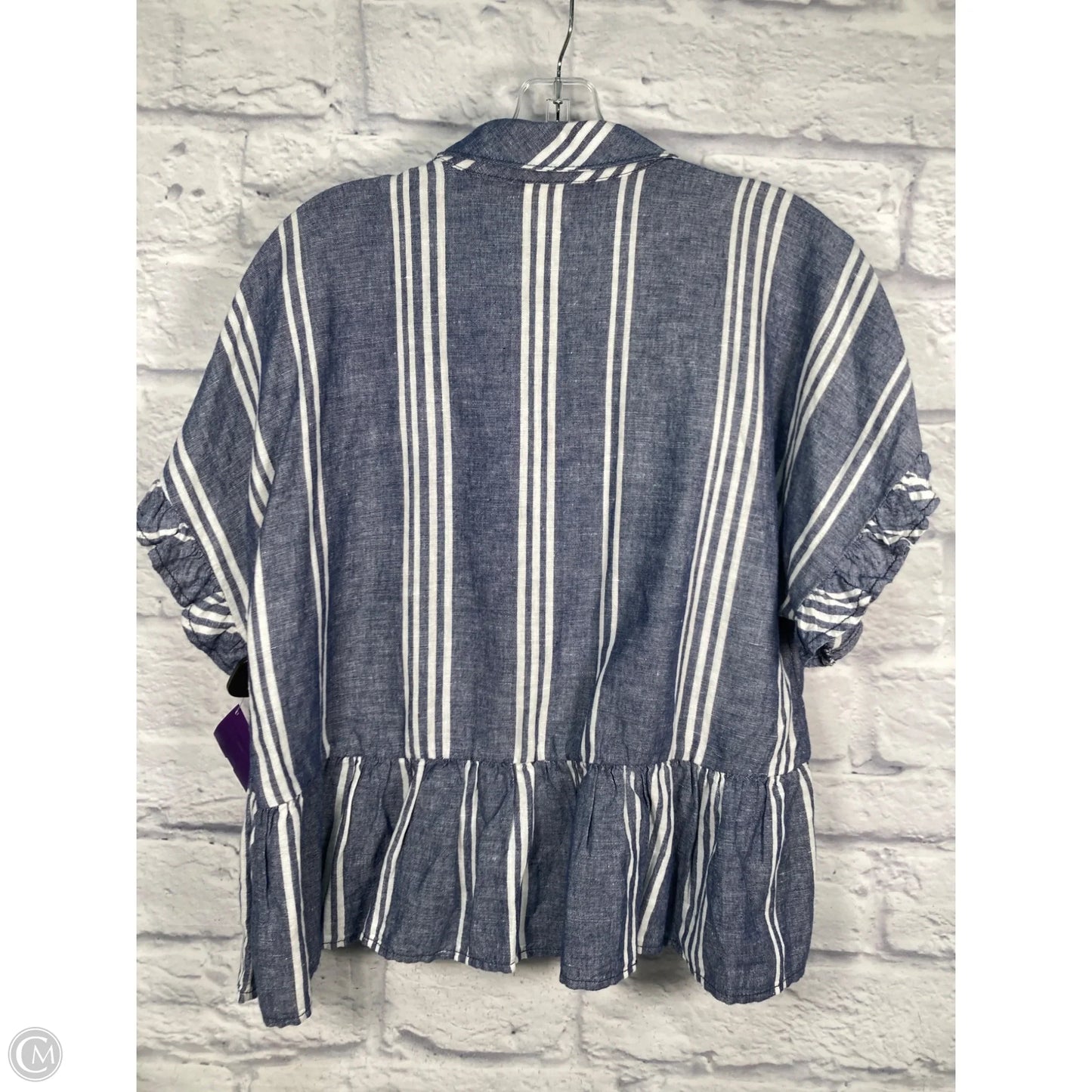 Top Short Sleeve By Maeve In Striped Pattern, Size: S