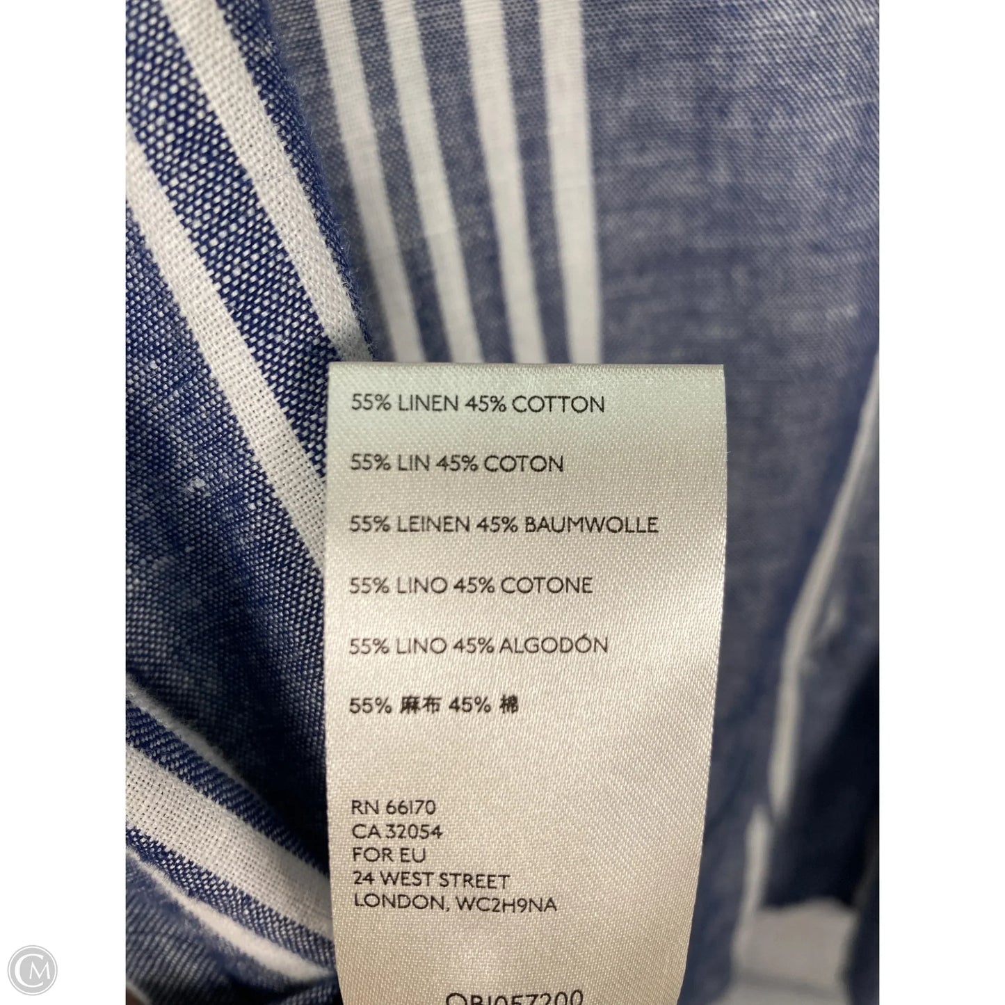 Top Short Sleeve By Maeve In Striped Pattern, Size: S