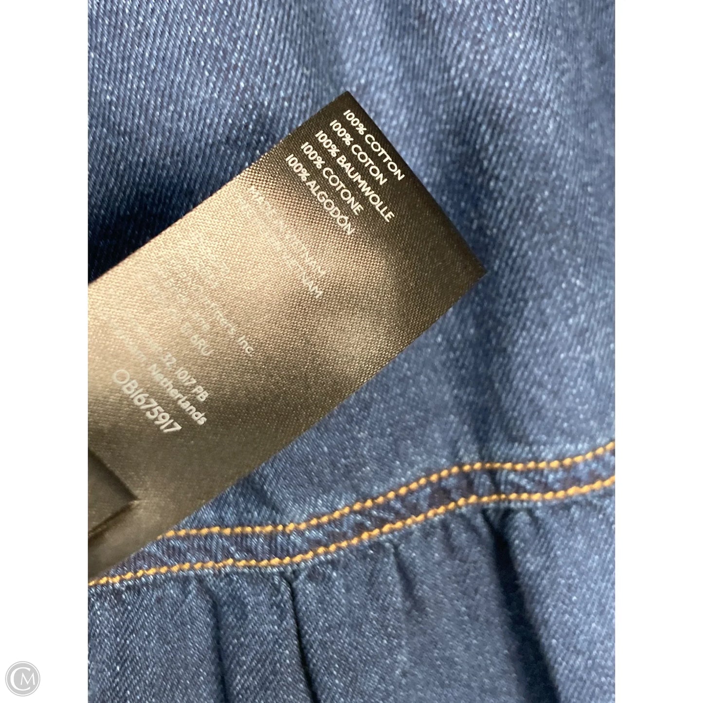 Top 3/4 Sleeve By Pilcro In Blue Denim, Size: S
