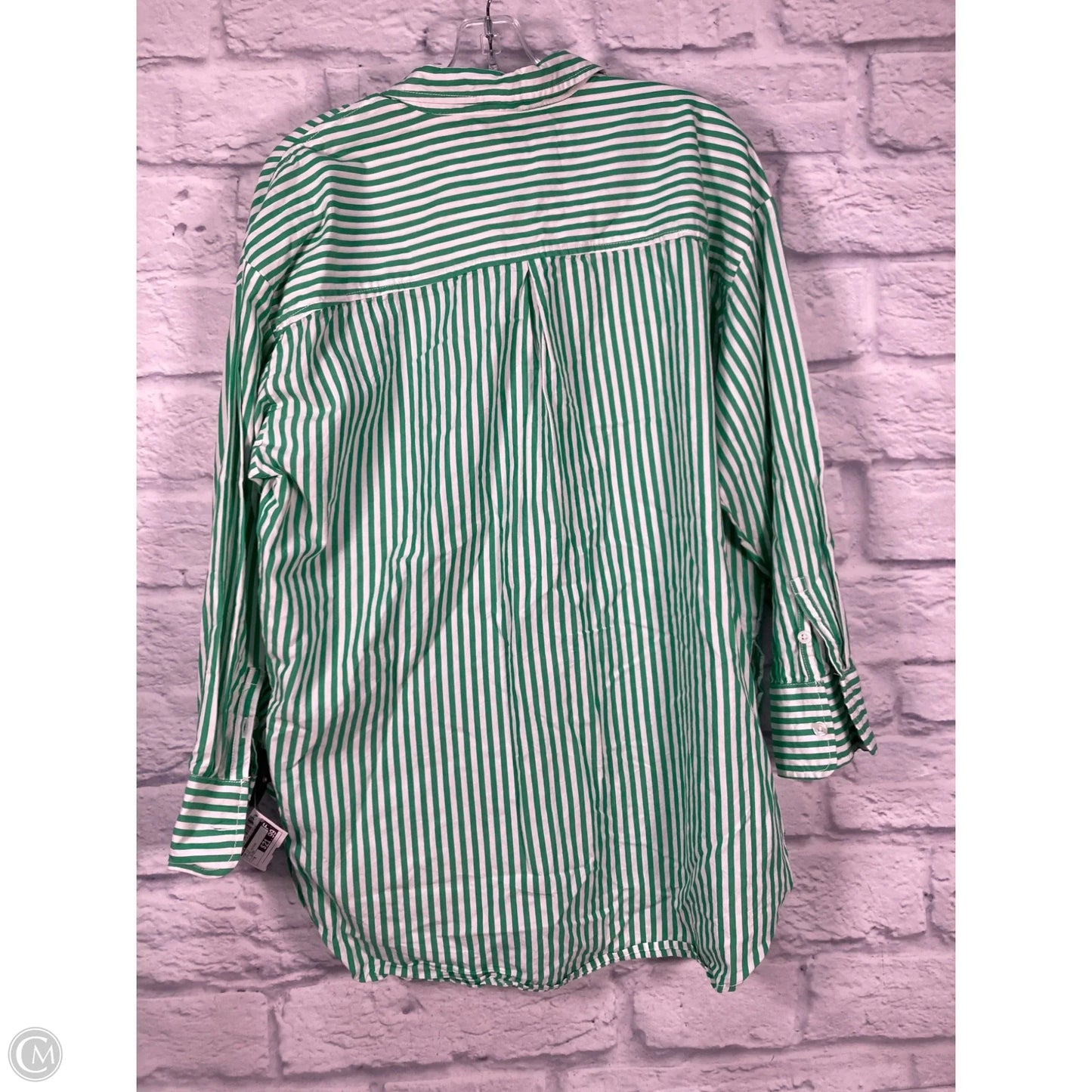 Top Long Sleeve By Maeve In Striped Pattern, Size: M