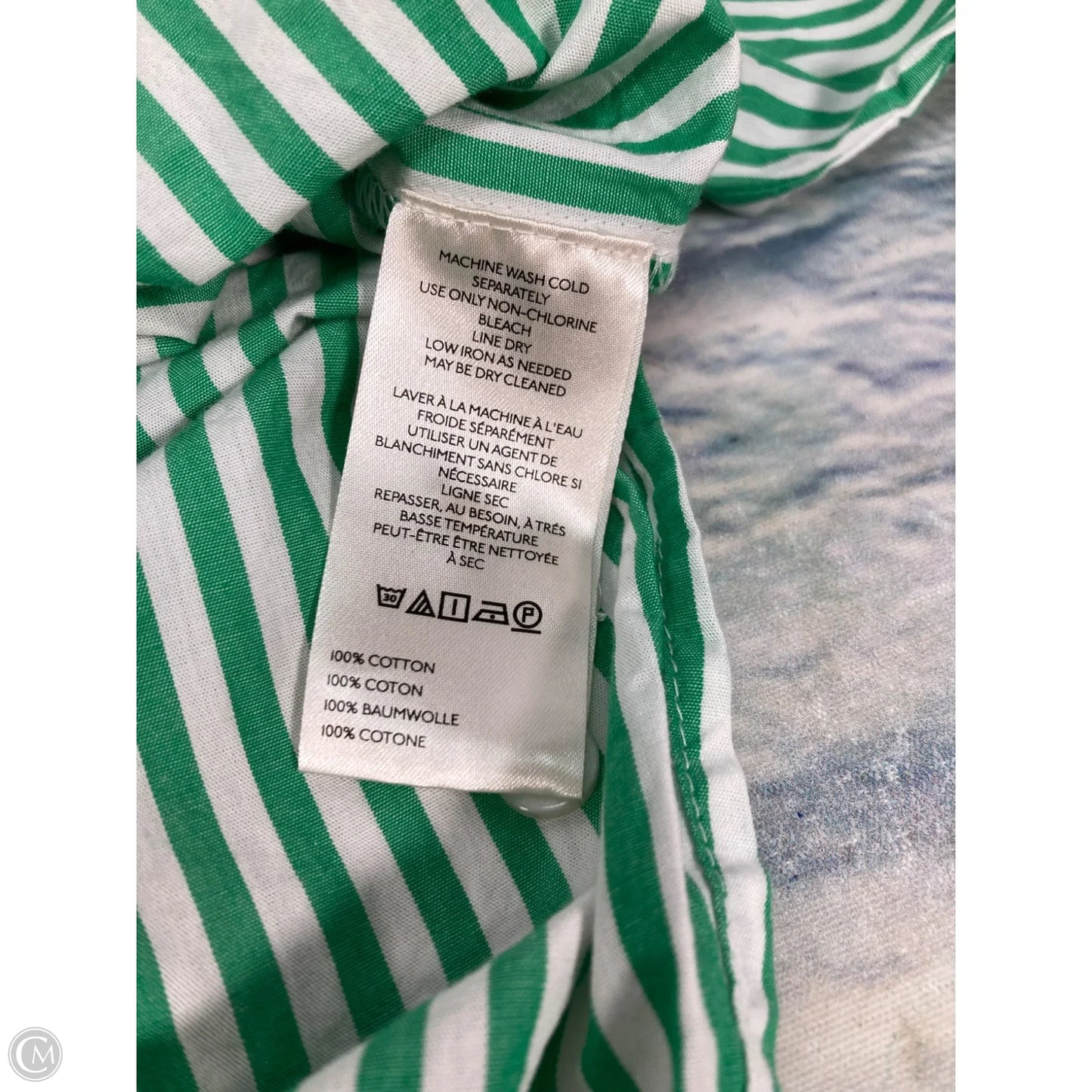 Top Long Sleeve By Maeve In Striped Pattern, Size: M