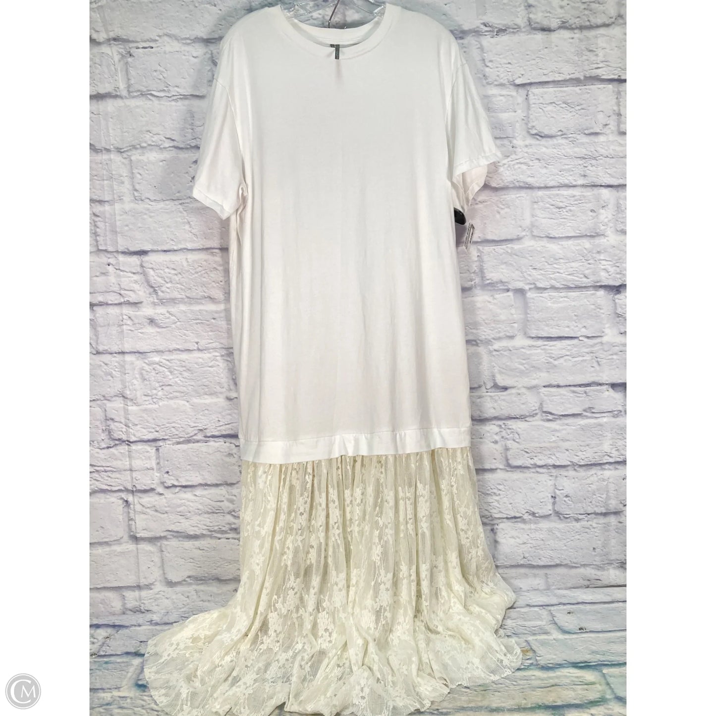 Dress Casual Maxi By Anthropologie In Cream & White, Size: L