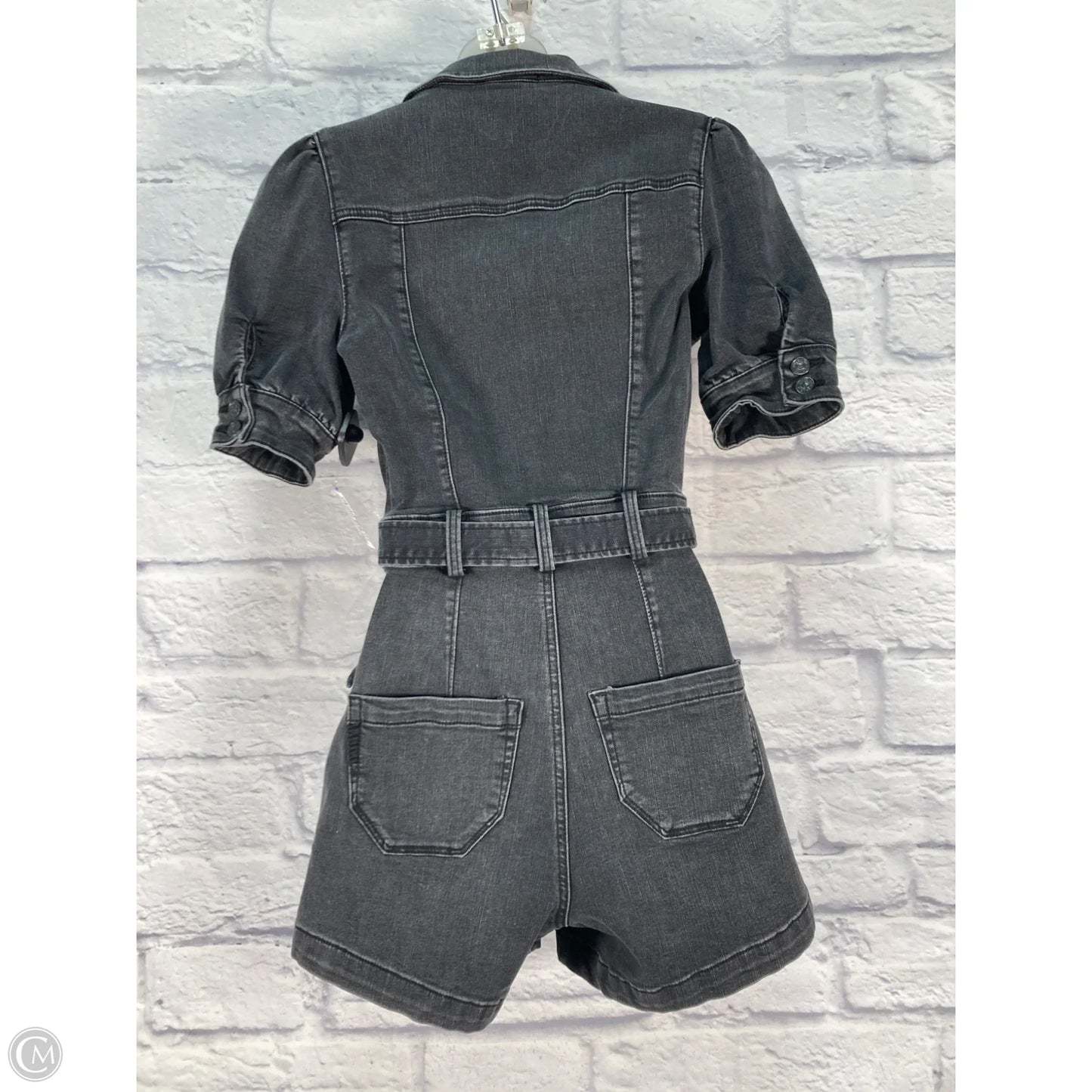 Romper By Paige In Black Denim, Size: Xs