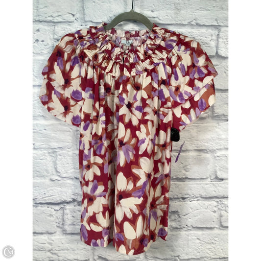 Blouse Short Sleeve By Rails In Floral Print, Size: Xs