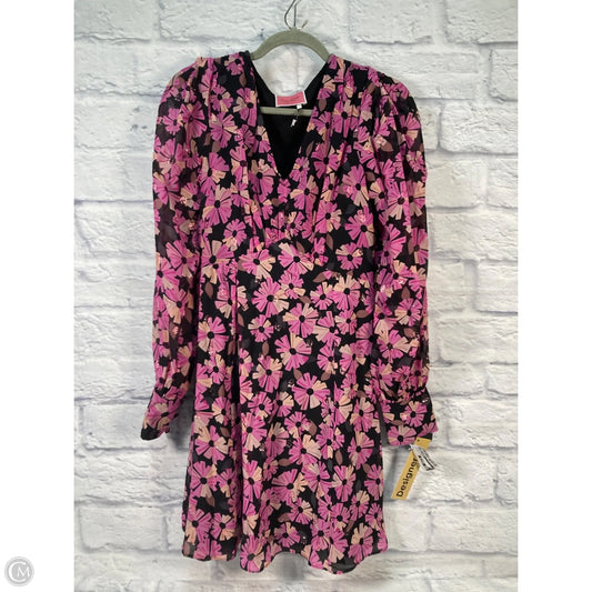 Dress Designer By Kate Spade In Black & Pink, Size: S