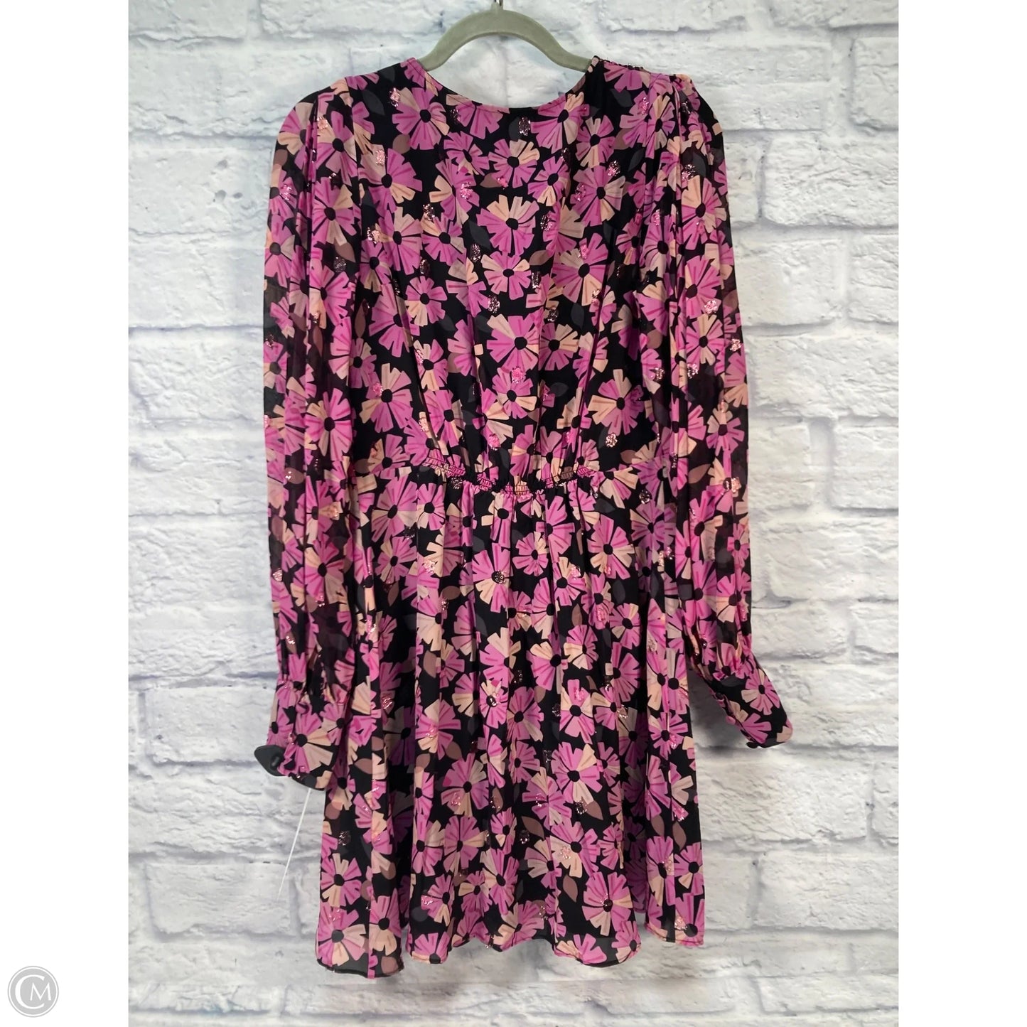 Dress Designer By Kate Spade In Black & Pink, Size: S