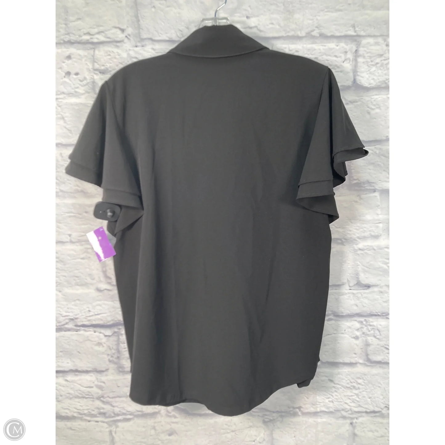 Top Short Sleeve By Chicos In Black, Size: M