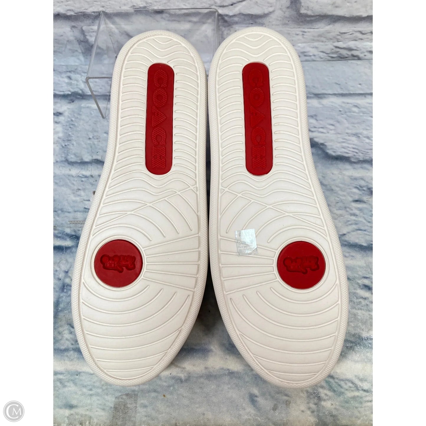 Shoes Designer By Coach In Cream & Red, Size: 9