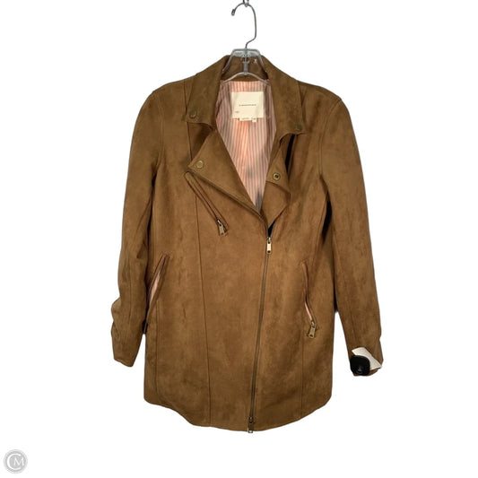 Jacket Moto By Anthropologie In Brown, Size: Xxsp