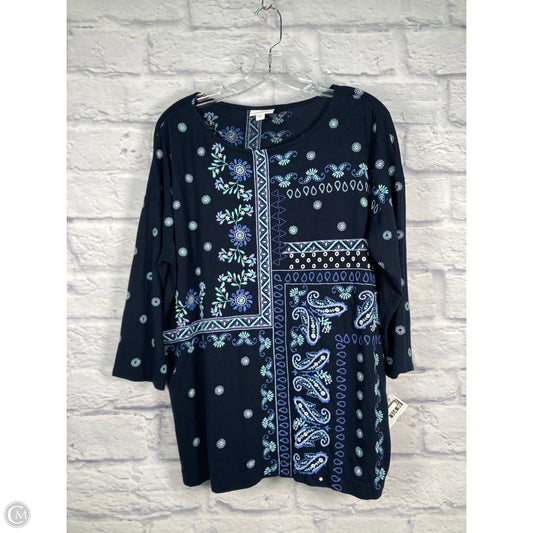 Top Long Sleeve By J. Jill In Blue, Size: L