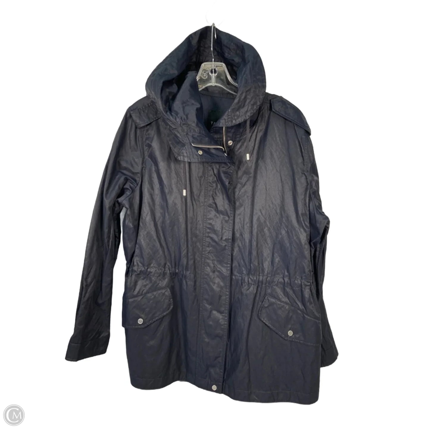 Jacket Windbreaker By Talbots In Blue, Size: Xl