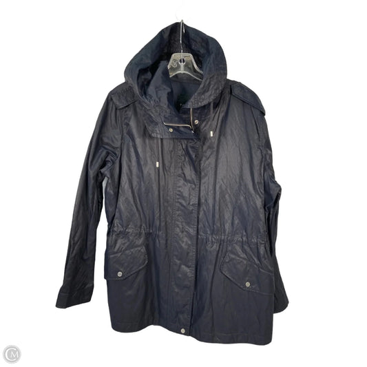 Jacket Windbreaker By Talbots In Blue, Size: Xl