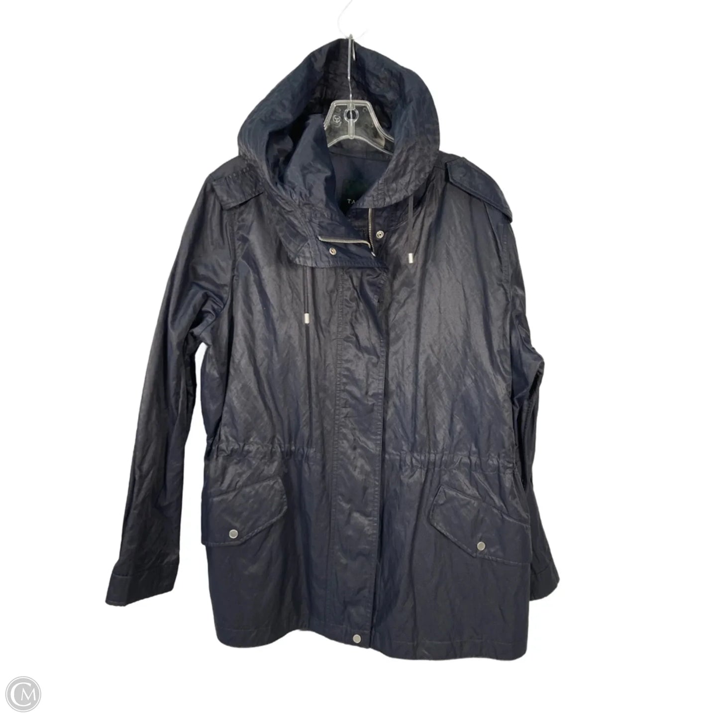 Jacket Windbreaker By Talbots In Blue, Size: Xl