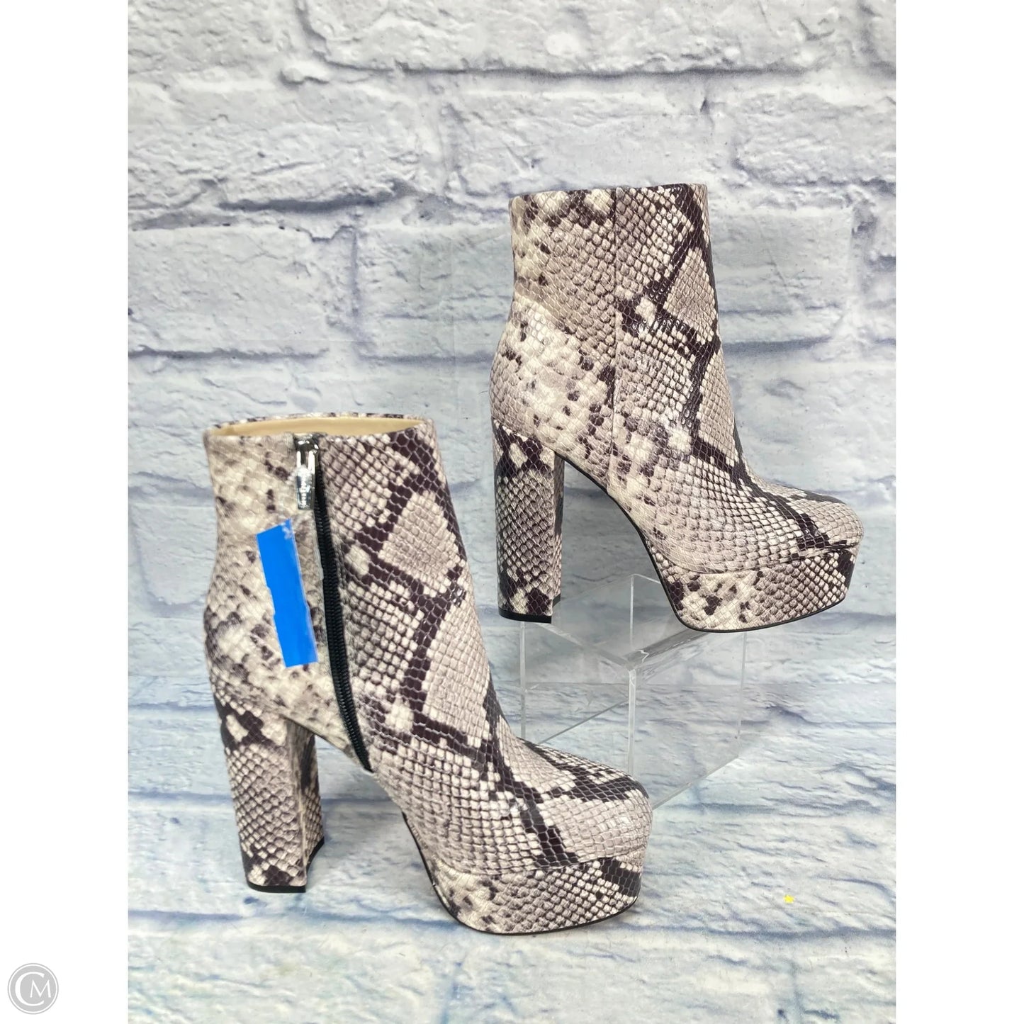 Shoes Heels Platform By Vince Camuto In Snakeskin Print, Size: 7.5