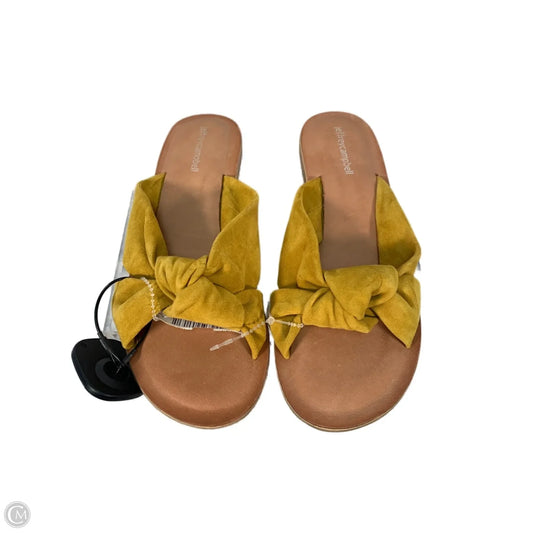 Sandals Flats By Jeffery Campbell In Tan & Yellow, Size: 8