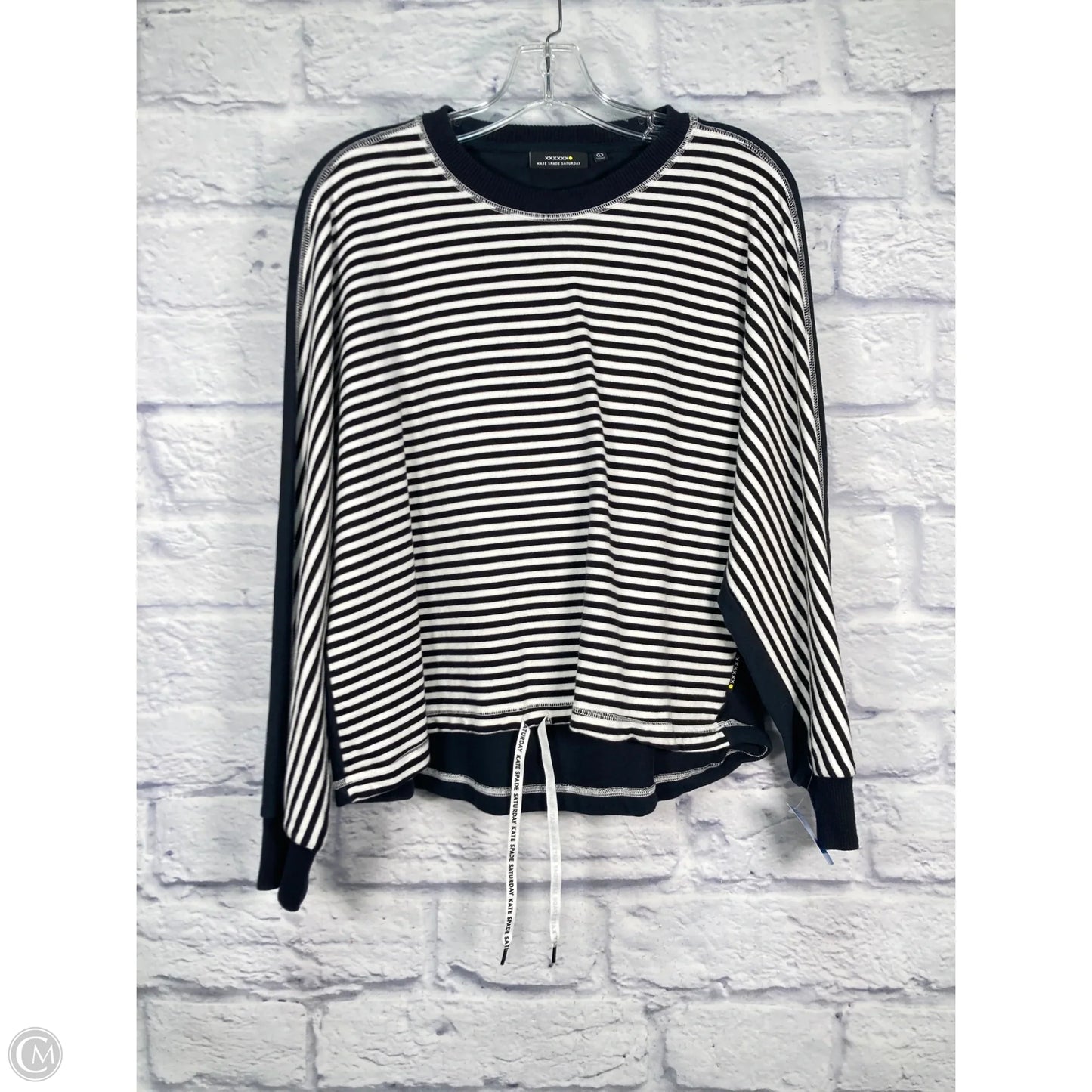 Top Long Sleeve Designer By Kate Spade In Striped Pattern, Size: L