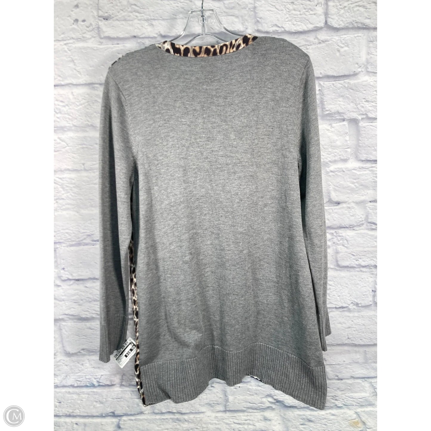 Sweater Cardigan By Chicos In Animal Print, Size: L