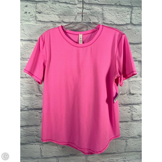 Athletic Top Short Sleeve By Lululemon In Pink, Size: M