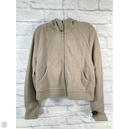 Athletic Jacket By Lululemon In Brown, Size: L