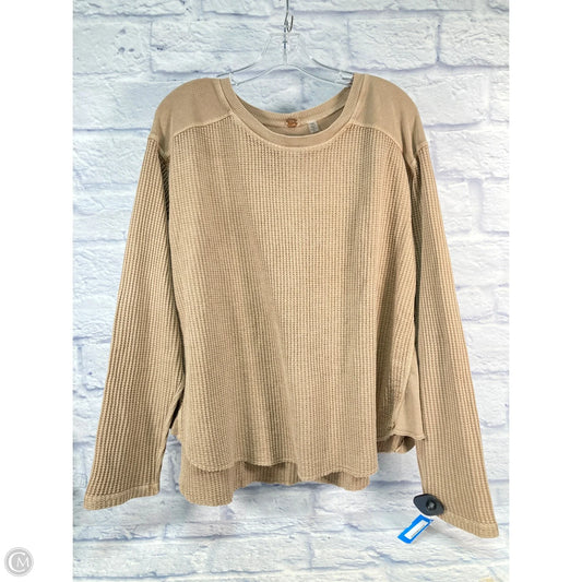 Top Long Sleeve By Free People In Brown, Size: S
