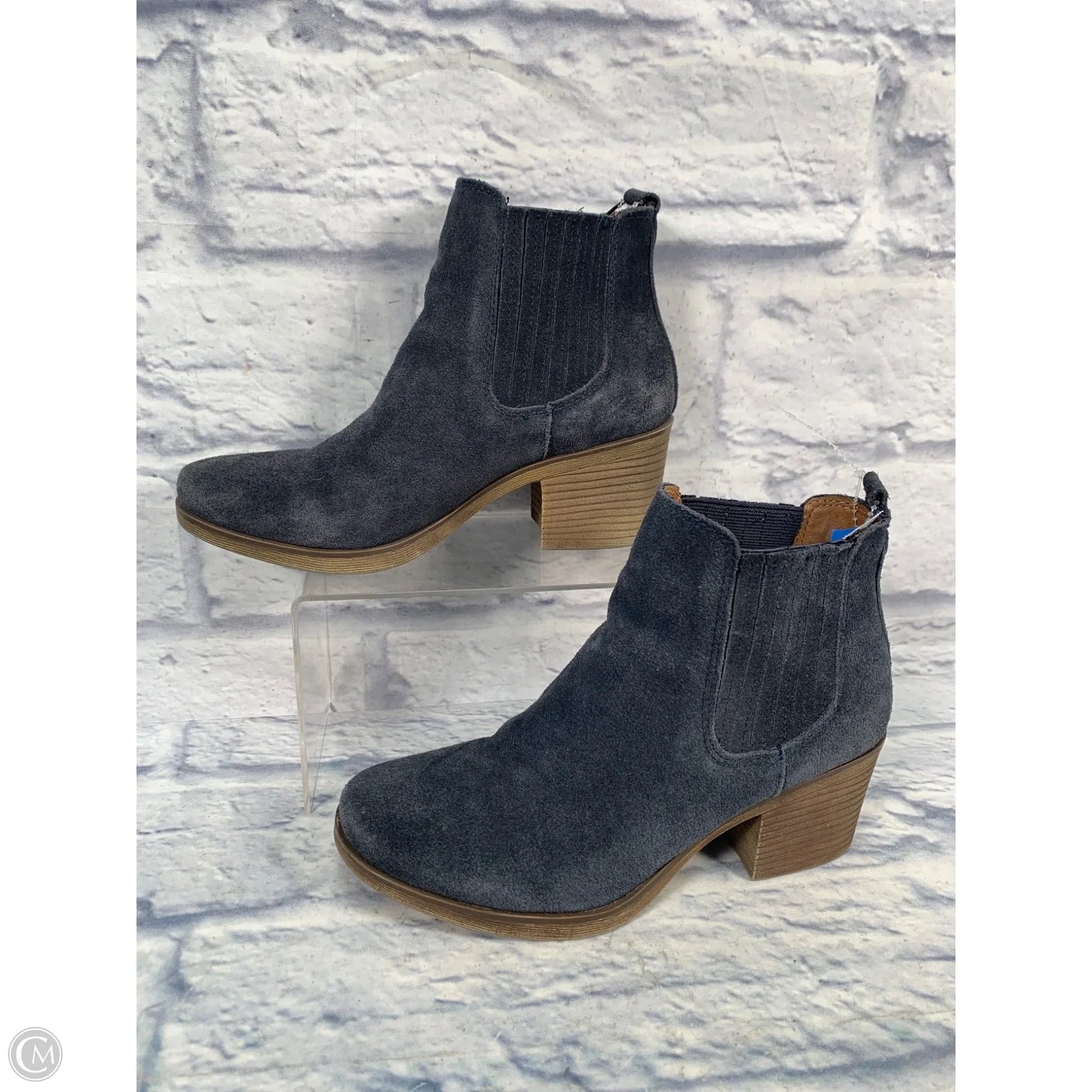 Boots Ankle Heels By Sofft In Blue, Size: 6.5