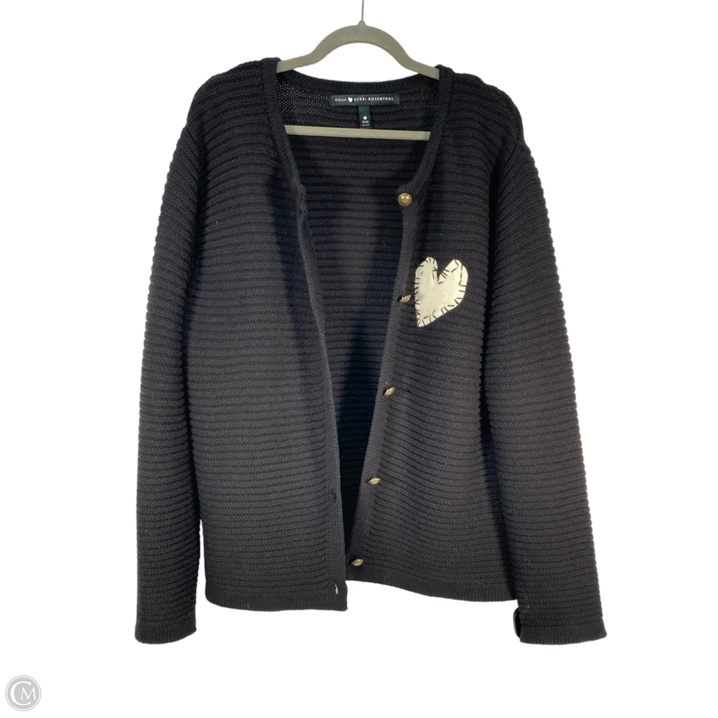 Sweater Cardigan By Kerri Rosenthal In Black, Size: Xl