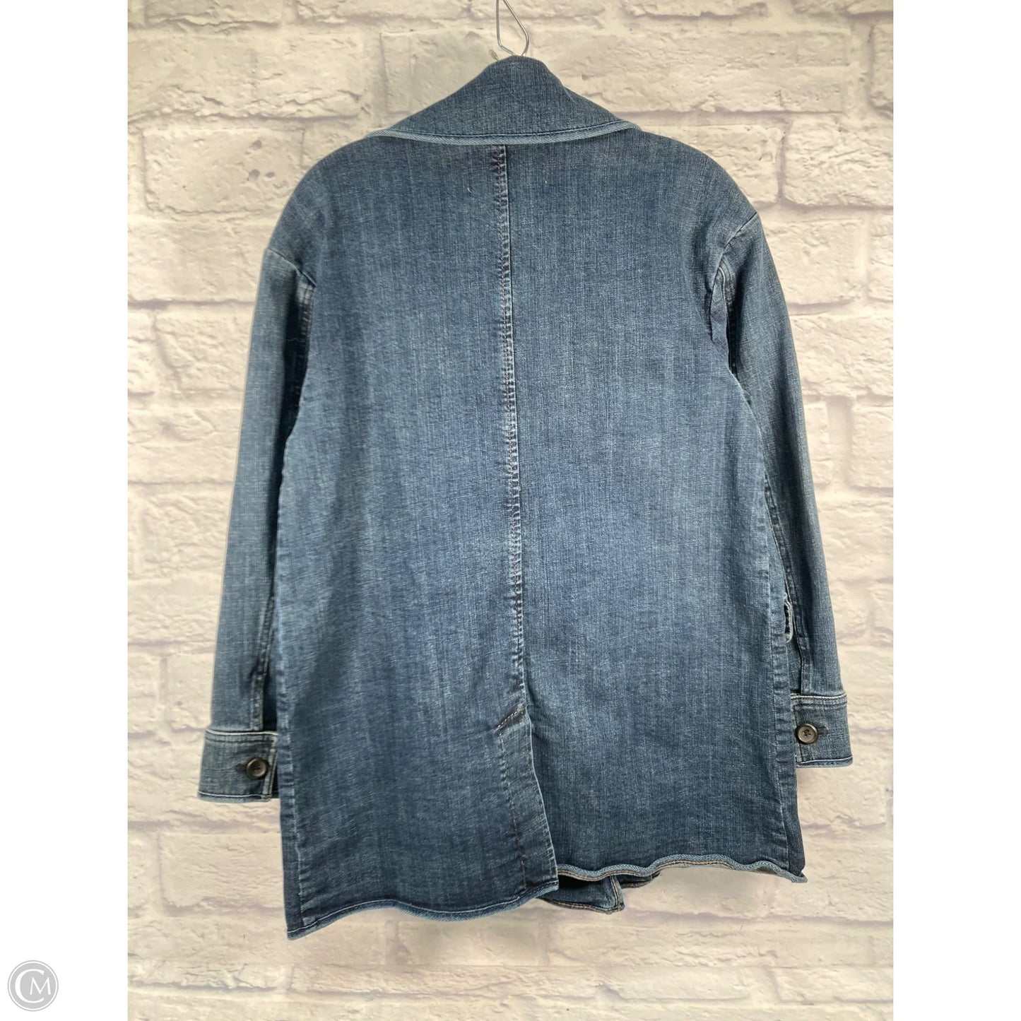 Coat Peacoat By Pilcro In Blue Denim, Size: S