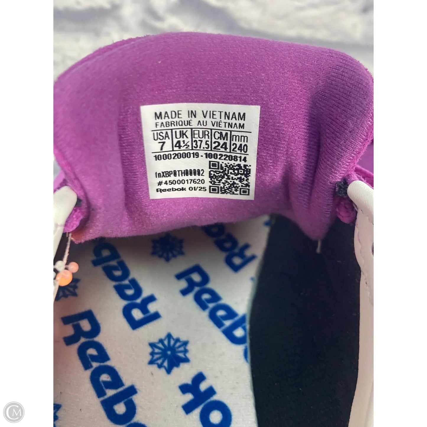 Shoes Sneakers By Reebok In Purple, Size: 7