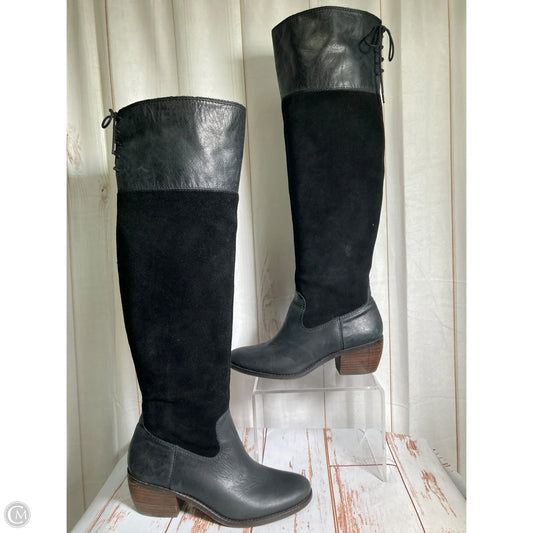 Boots Knee Heels By Lucky Brand In Black, Size: 9