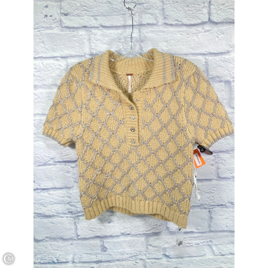 Top Short Sleeve By Free People In Brown & Silver, Size: S