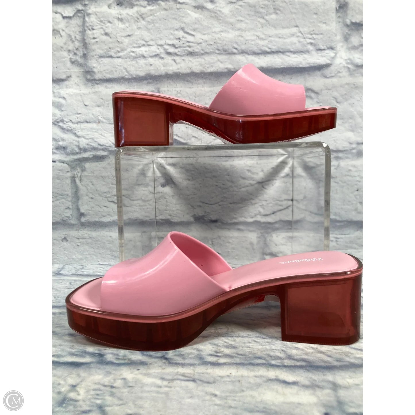 Shoes Heels Block By Clothes Mentor In Pink, Size: 5