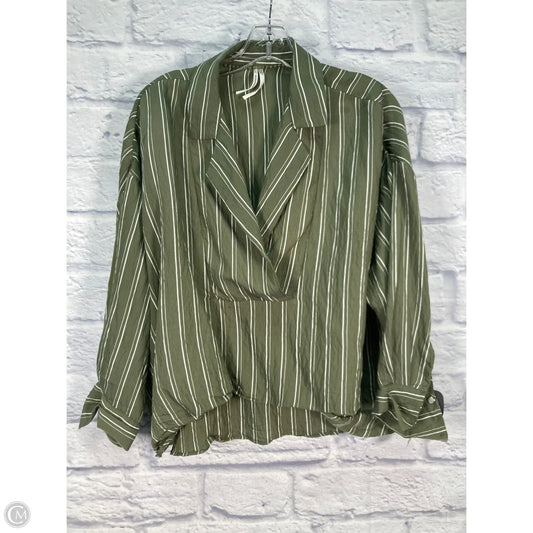 Top Long Sleeve By Anthropologie In Striped Pattern, Size: M