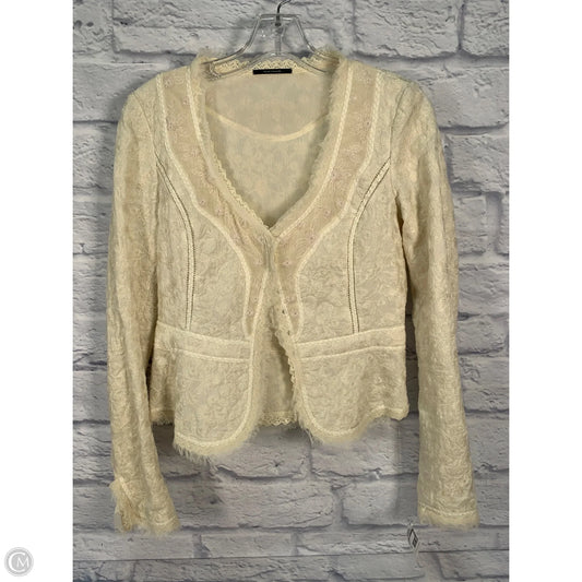 Blouse Long Sleeve By Elie Tahari In Cream, Size: Xs