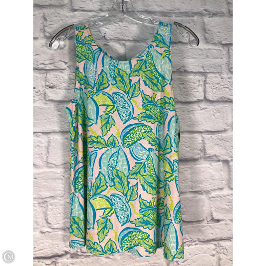 Top Sleeveless Designer By Lilly Pulitzer In Green & Pink, Size: M