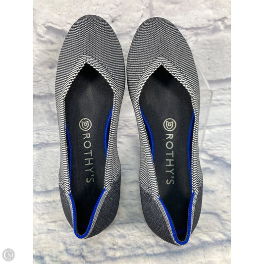Shoes Flats By Rothys In Blue & White, Size: 7.5
