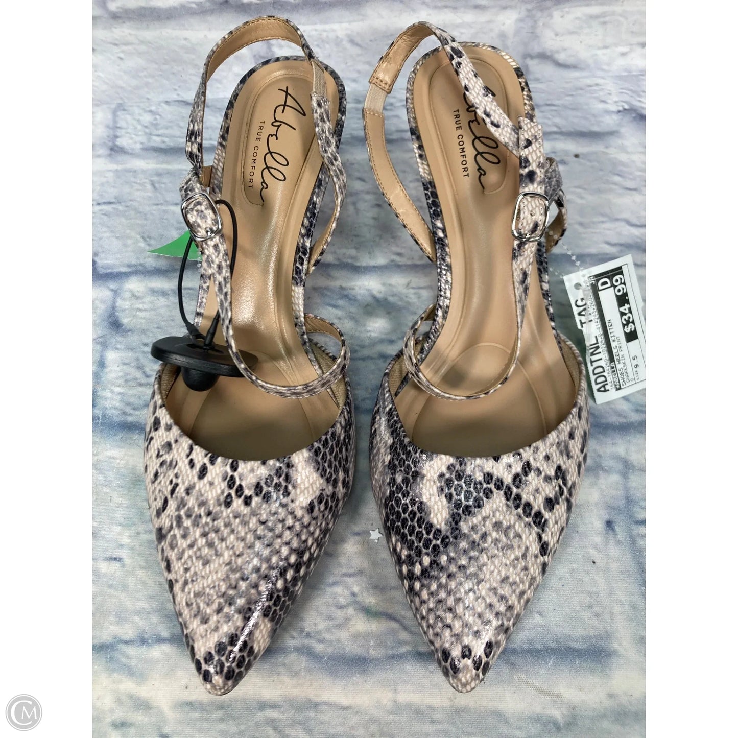 Shoes Heels Kitten By Abella In Snakeskin Print, Size: 9.5