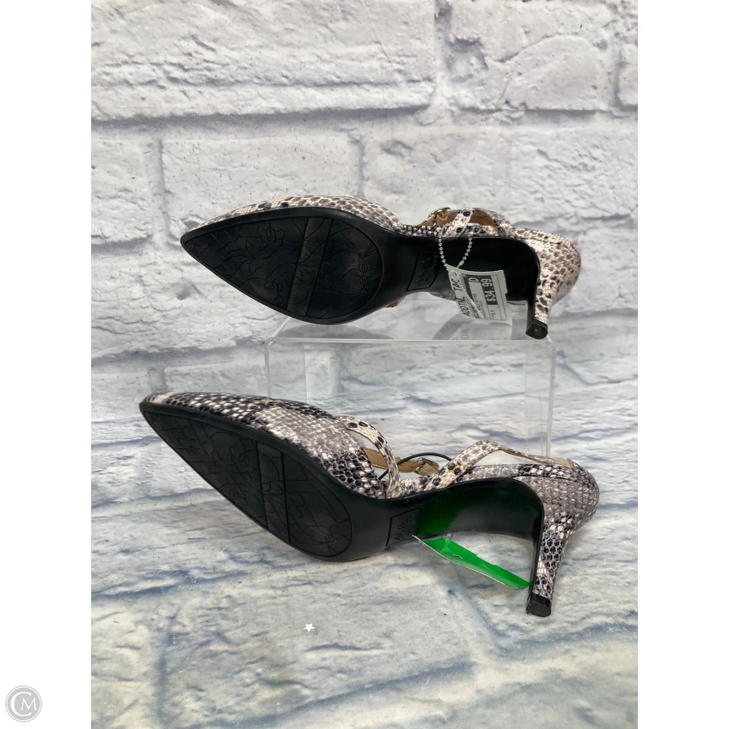 Shoes Heels Kitten By Abella In Snakeskin Print, Size: 9.5