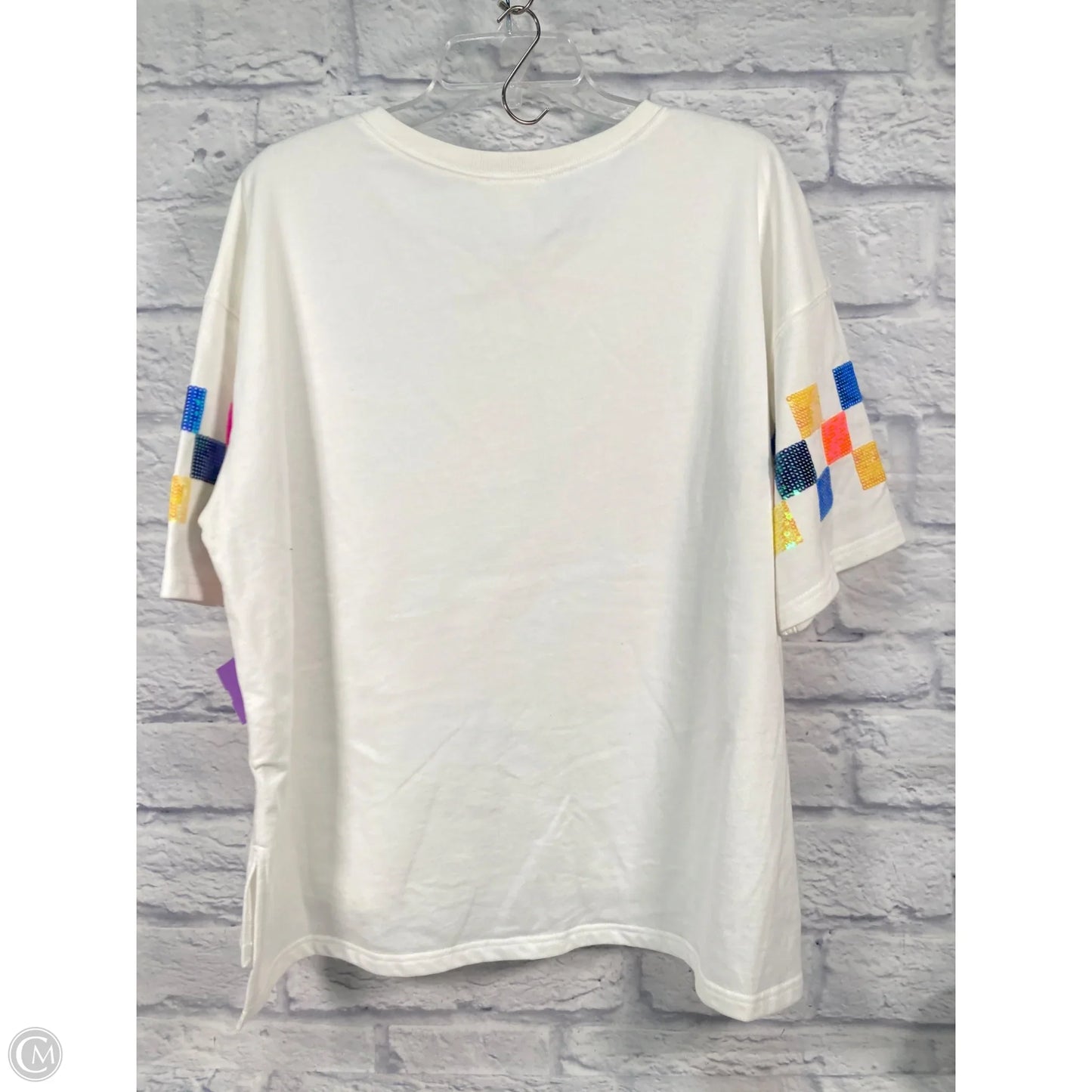 Top Short Sleeve By Fantastic Fawn In White, Size: L