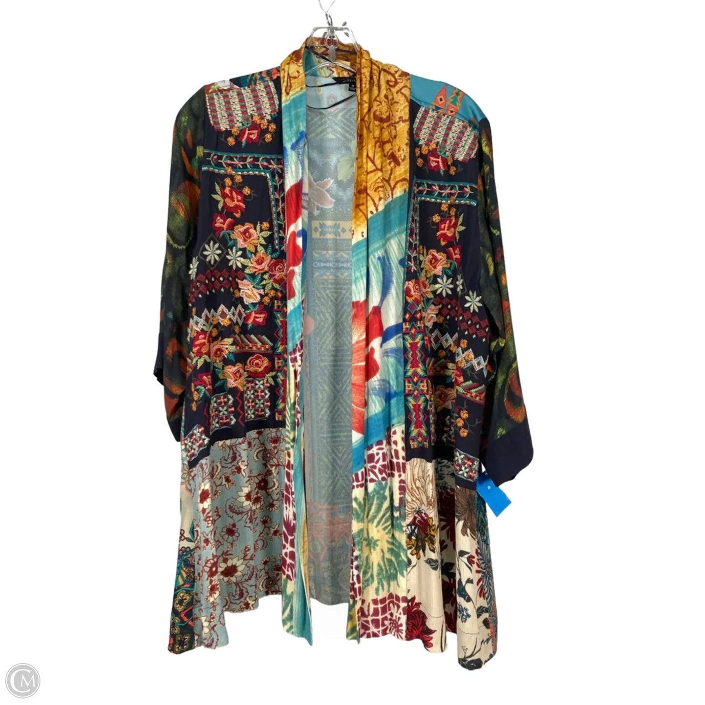 Cardigan By John Mark In Green & Orange, Size: M