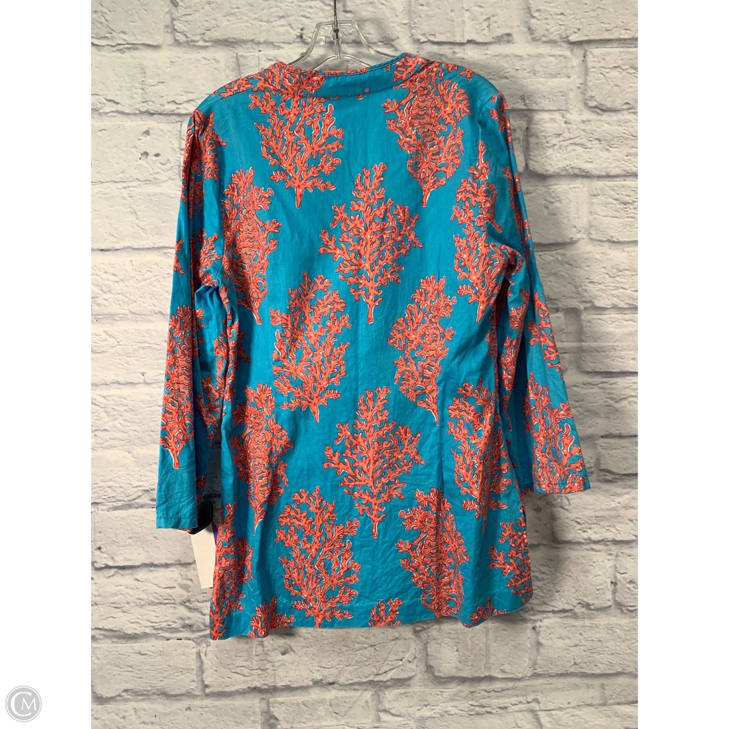 Tunic Designer By Lilly Pulitzer In Blue & Orange, Size: L