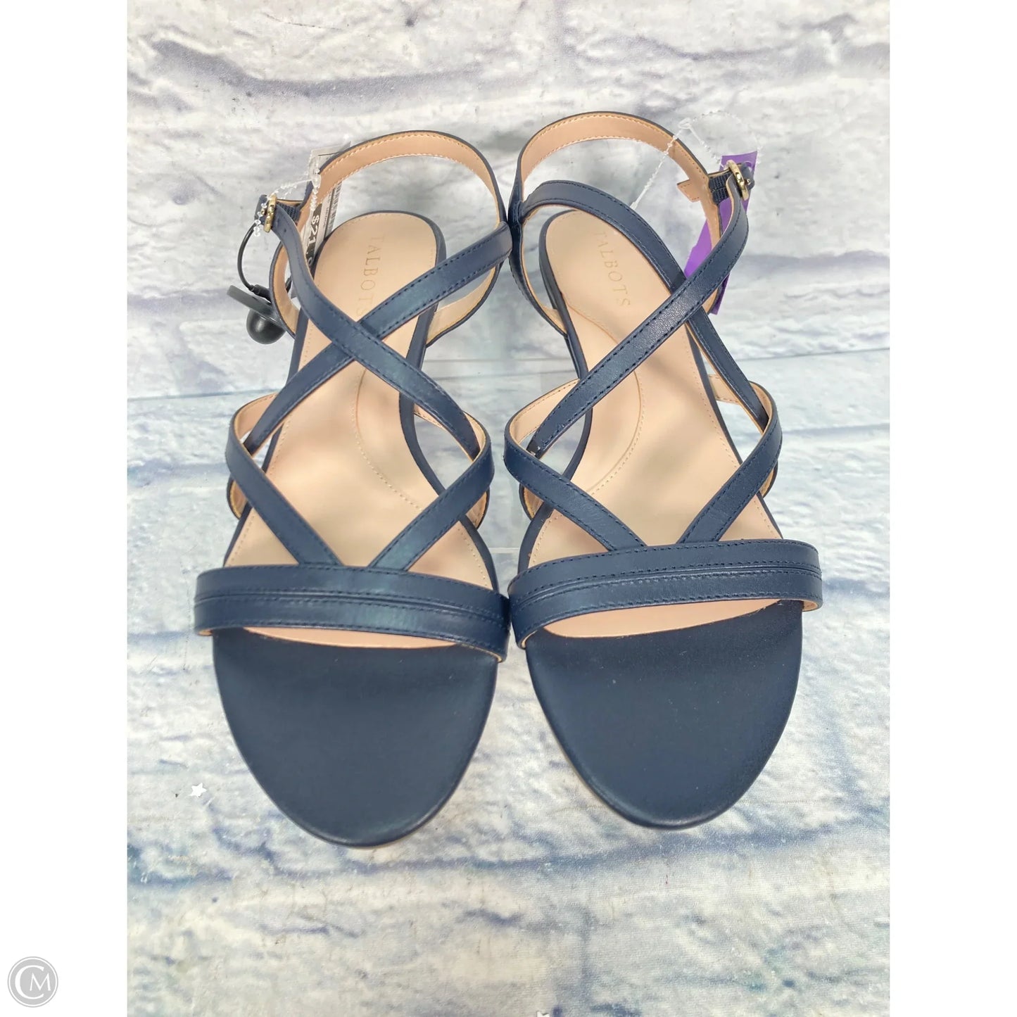Shoes Heels Wedge By Talbots In Navy, Size: 8