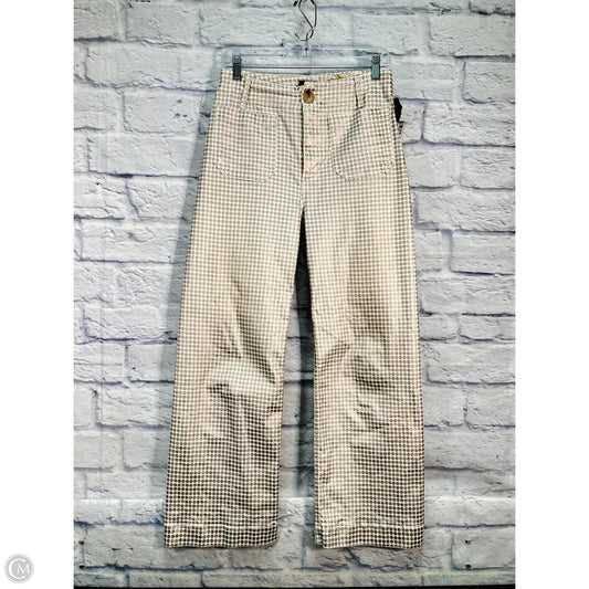Pants Wide Leg By Maeve In Gold & White, Size: 4